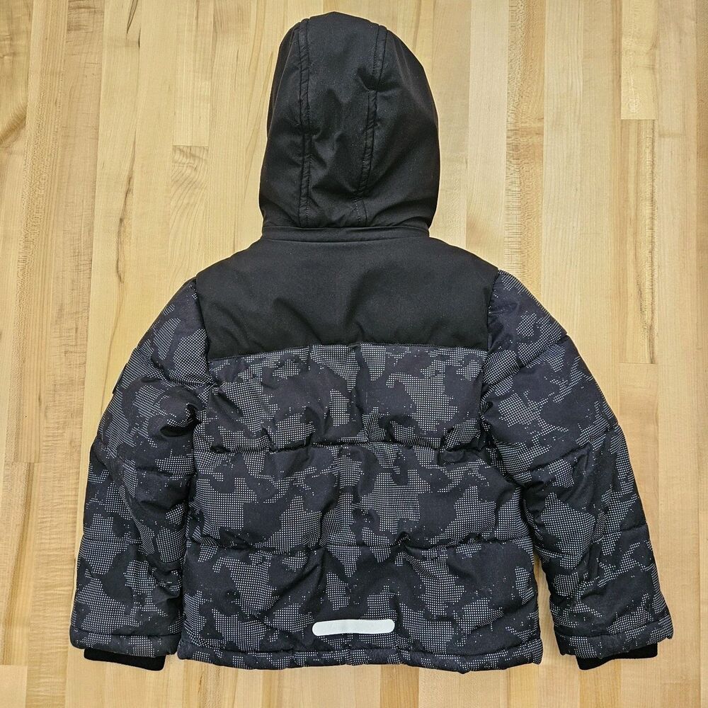 MEMBERS MARK Boys SZ 6 Puffer Jacket Black Warm Removable Hood Coat Fleece - Picture 8 of 8